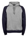 Heren Baseball Hoodie Tee Jays 5432 Heather-Dark Grey